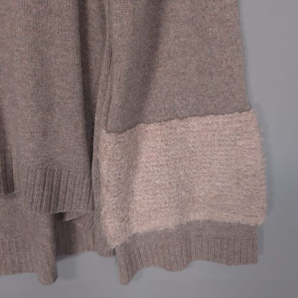 LEO & SAGE Women’s MEDIUM Sweater WOOL Blend Knit Brown Knit Bell Sleeve Turtle - Picture 5 of 7